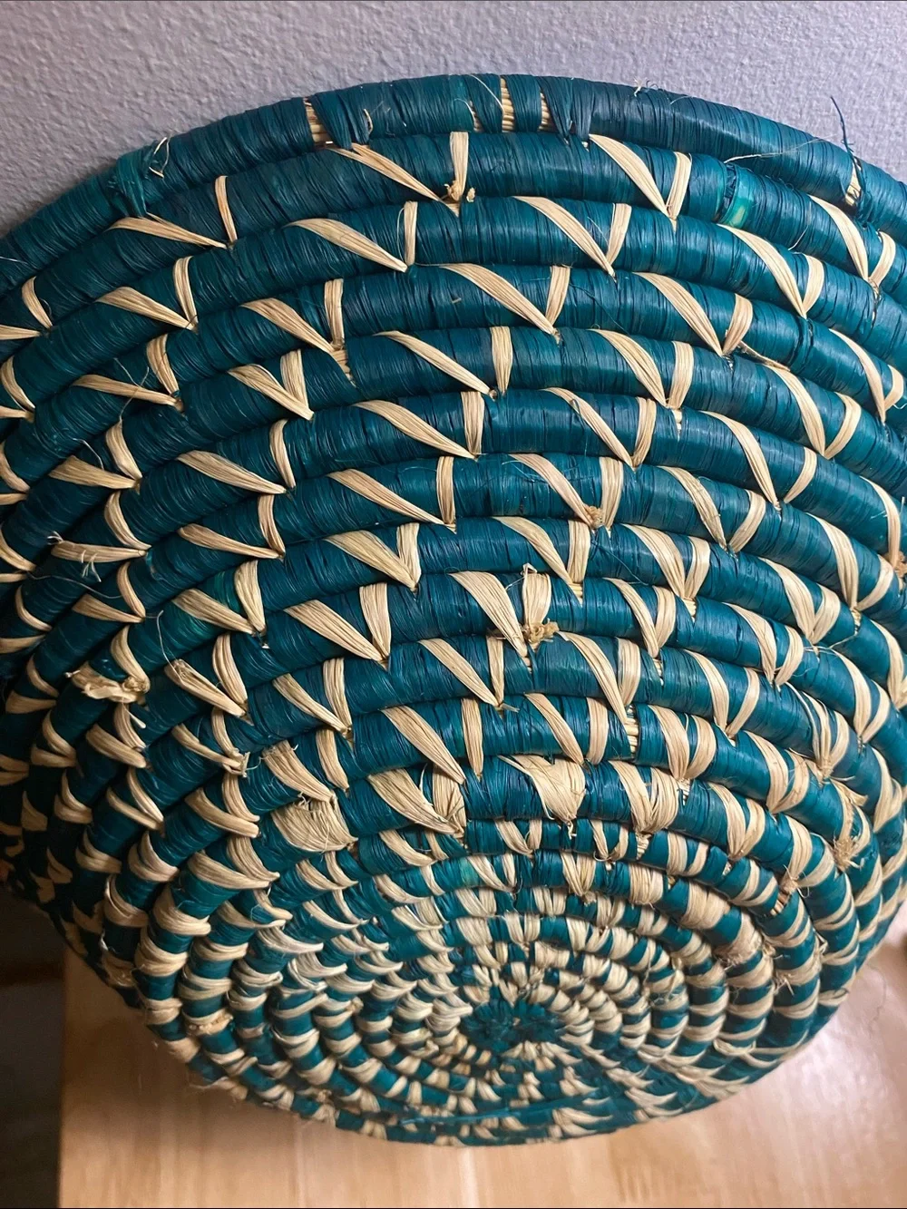 Hand Crafted handwoven teal